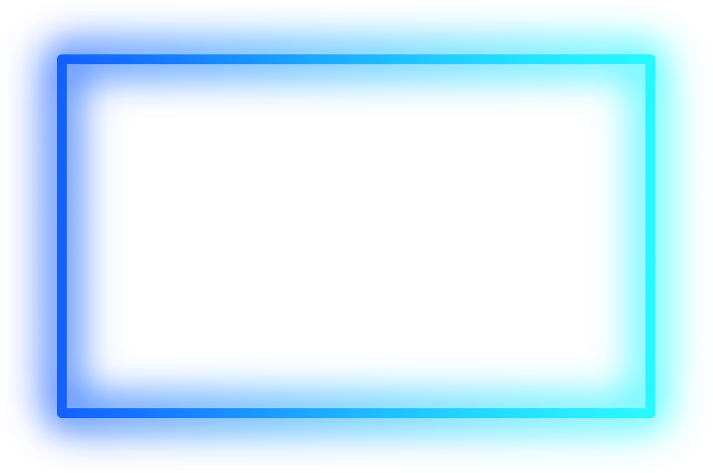 Blue Rectangle Neon Border